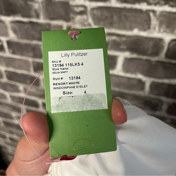 NWT Lilly Pulitzer Delia shift dress white crochet sleeveless - Picture 10 of 14